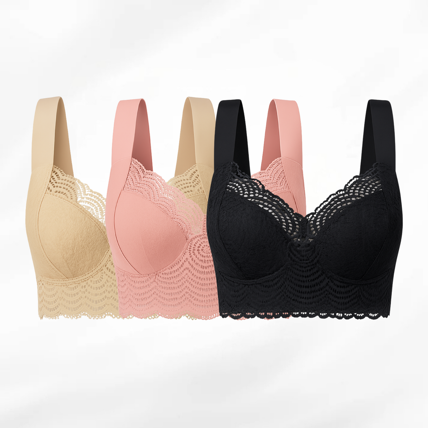 Lucy's™ Original – Bequemer und stützender Push-up-BH (3er-Pack)